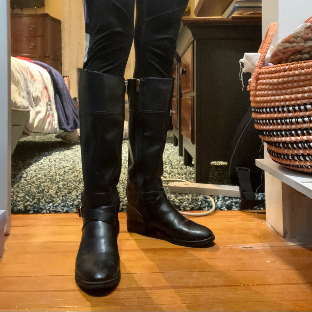 Genuine leather black riding boots by Circus by Sam Edelman.